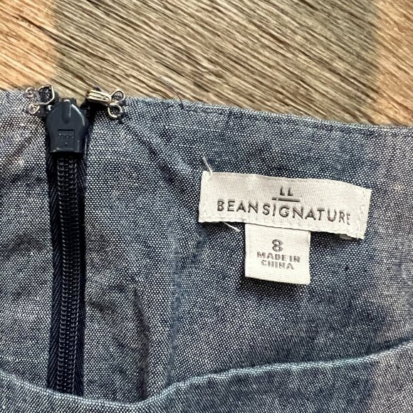 LL BEAN Signature Chambray Dress size 8 - Picture 9 of 9